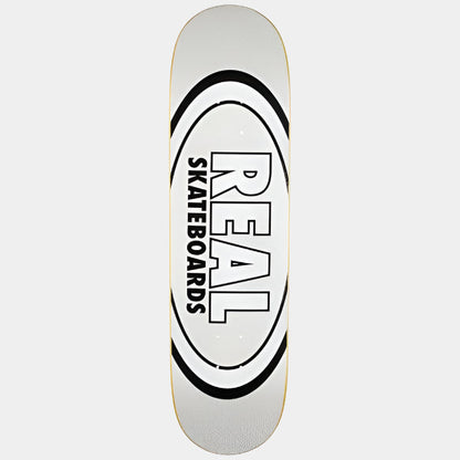 Real Skateboards Easy Rider Oval Deck 8.5" White Glitter