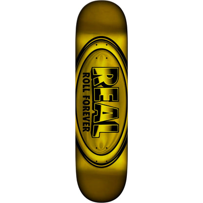 Real Skateboard Deck DBX Oval Full Yellow 8.38" x 32.43"