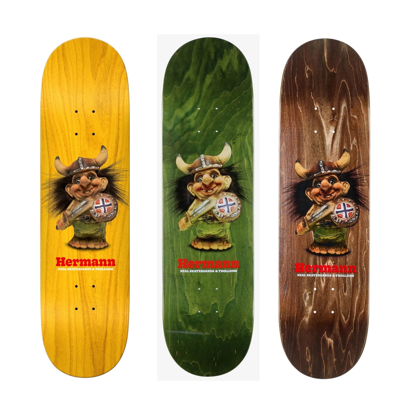 Real Skateboard Deck Hermann Trolldom (Assorted) 8.5" x 32.18"