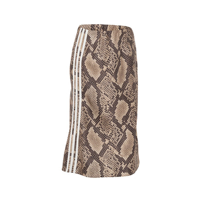 Snake Print Satin Skirt