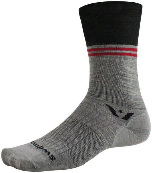 Swiftwick Pursuit Seven Ultralight Socks - 7", Block Stripe