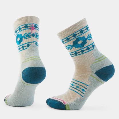 Smartwool - Women's Hike Light Cushion Retro Floral Mid Crew Socks - Moonbeam