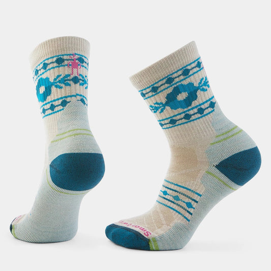 Smartwool - Women's Hike Light Cushion Retro Floral Mid Crew Socks - Moonbeam