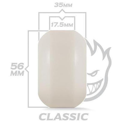 Spitfire Wheels Formula Four 101D Classics 56mm White - Blue Print