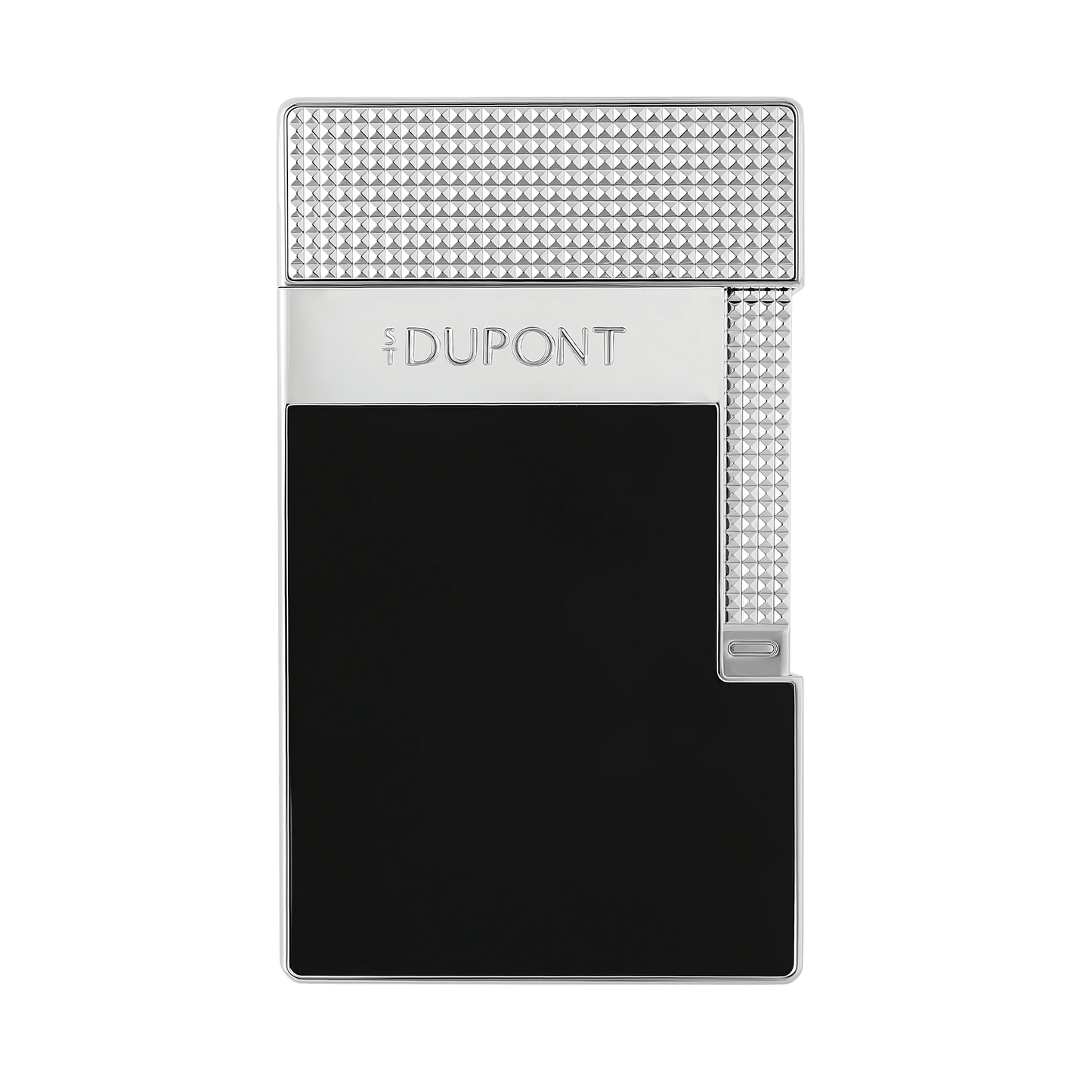 S.T. Dupont Black Lacquered Silver Table Lighter/Briquet T20101