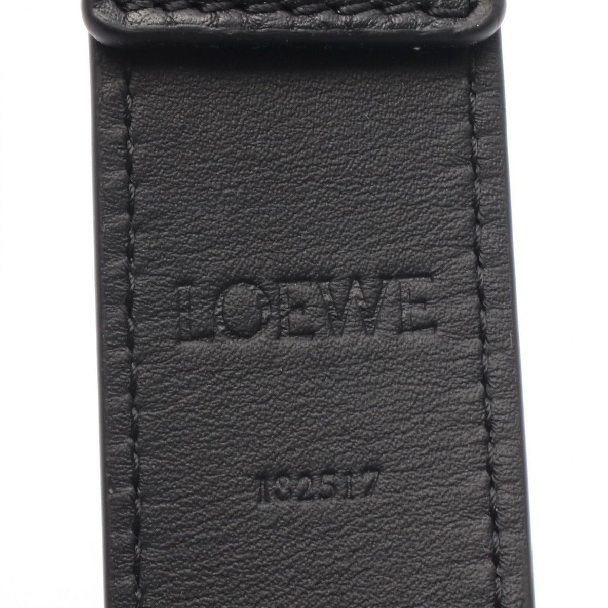 Loewe Belt Anagram Chunky Black Leather