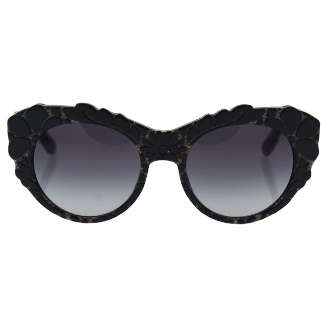 Dolce and Gabbana DG 4267 2998-8G - Top Black texture Tissue-Grey Gradient by Dolce and Gabbana for Women - 53-20-140 mm Sunglasses