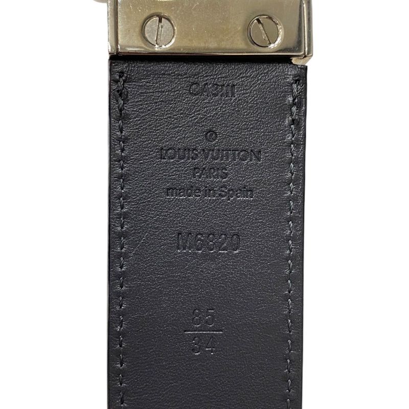 Louis Vuitton M6820 Belt Ceinture Avventur Leather 85 34 Black Em0334