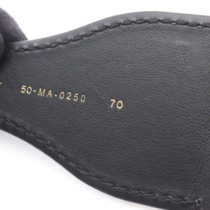Dior Belt Embroidery Navy Canvas Leather