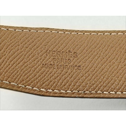 Hermes Belt Constance Black Gold Leather Reversible Silver