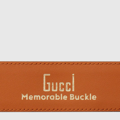 Gucci Light Brown Double-Sided Leather Belt with Gold G Buckle – Unisex