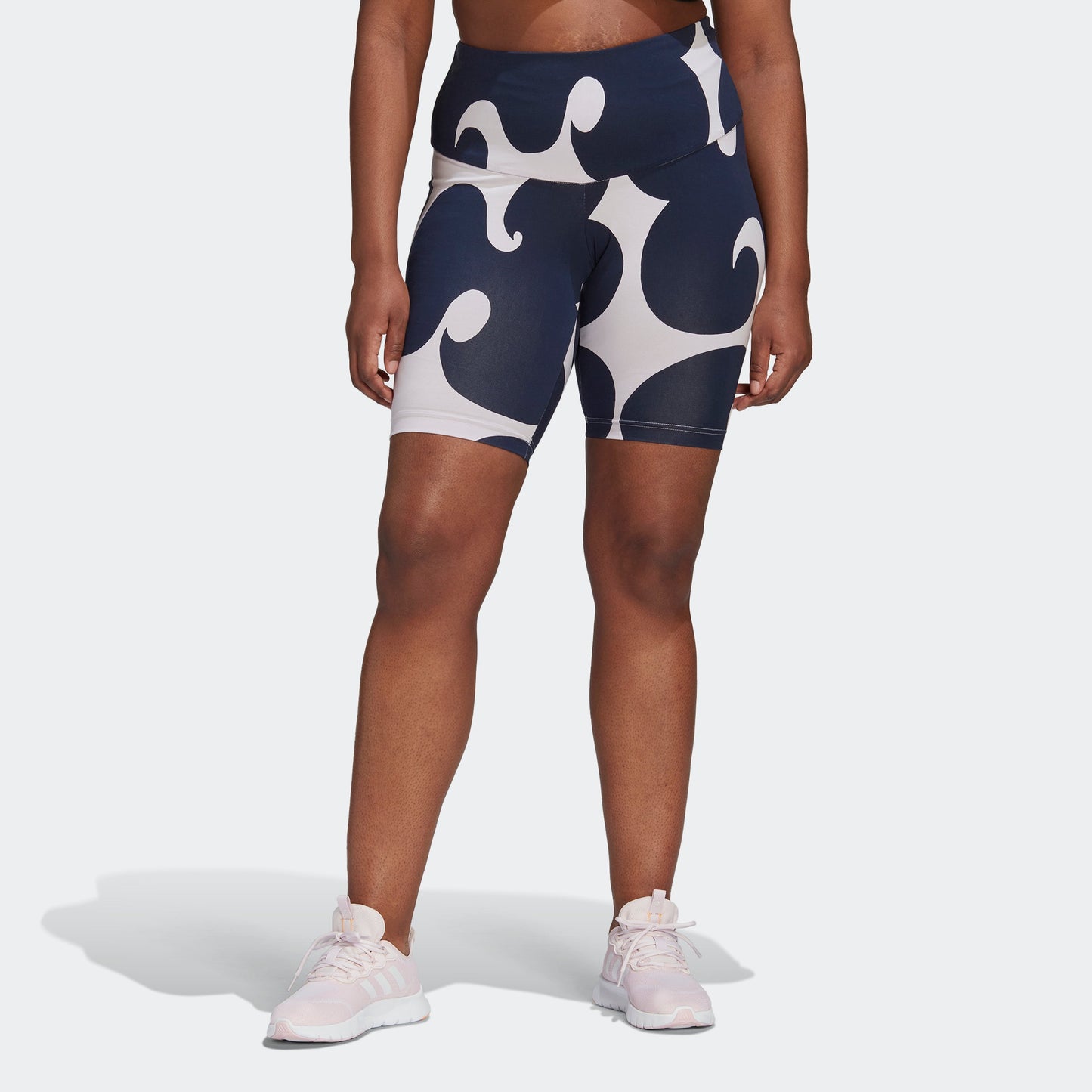 Women's adidas Marimekko Rib Knee-Length Short Tights (Plus Size)