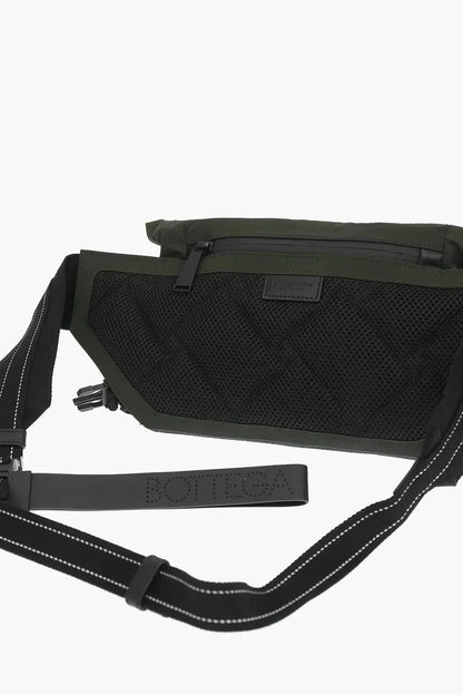 Bottega Veneta Mesh Detail Green Nylon Belt Bag