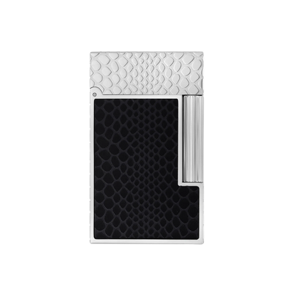 S.T. DUPONT Ligne 2 Guilloche Snake Skin Black Lacquer Lighter/Briquet C16079