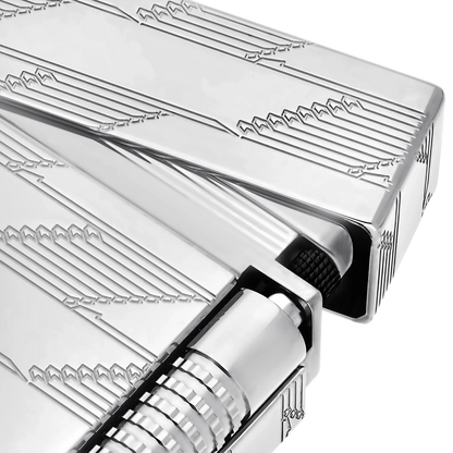 S.T. Dupont Le Grand Guilloche Monogram 1872 Palladium Lighter/Briquet C23180