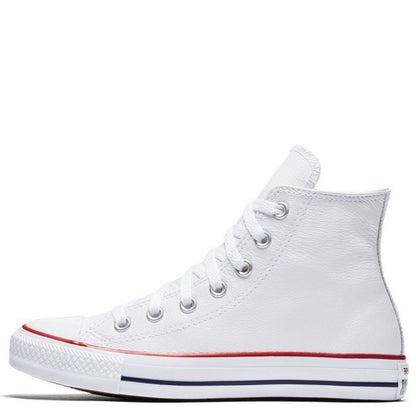 Converse Chuck Taylor All Star Leather High Top in Optic White