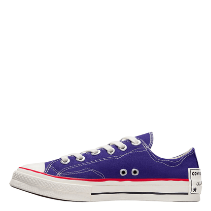 Converse Women's Chuck 70 Sketch Low Top in Court Purple/Egret/Red