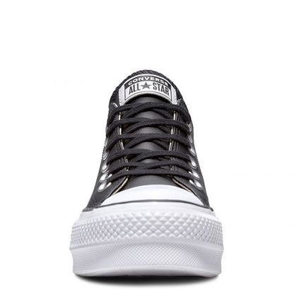 Converse Women's Chuck Taylor All Star Lift Leather Low Top in Black