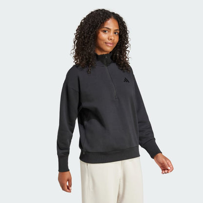 Women's adidas ALL SZN Fleece Loose Quarter-Zip Sweatshirt