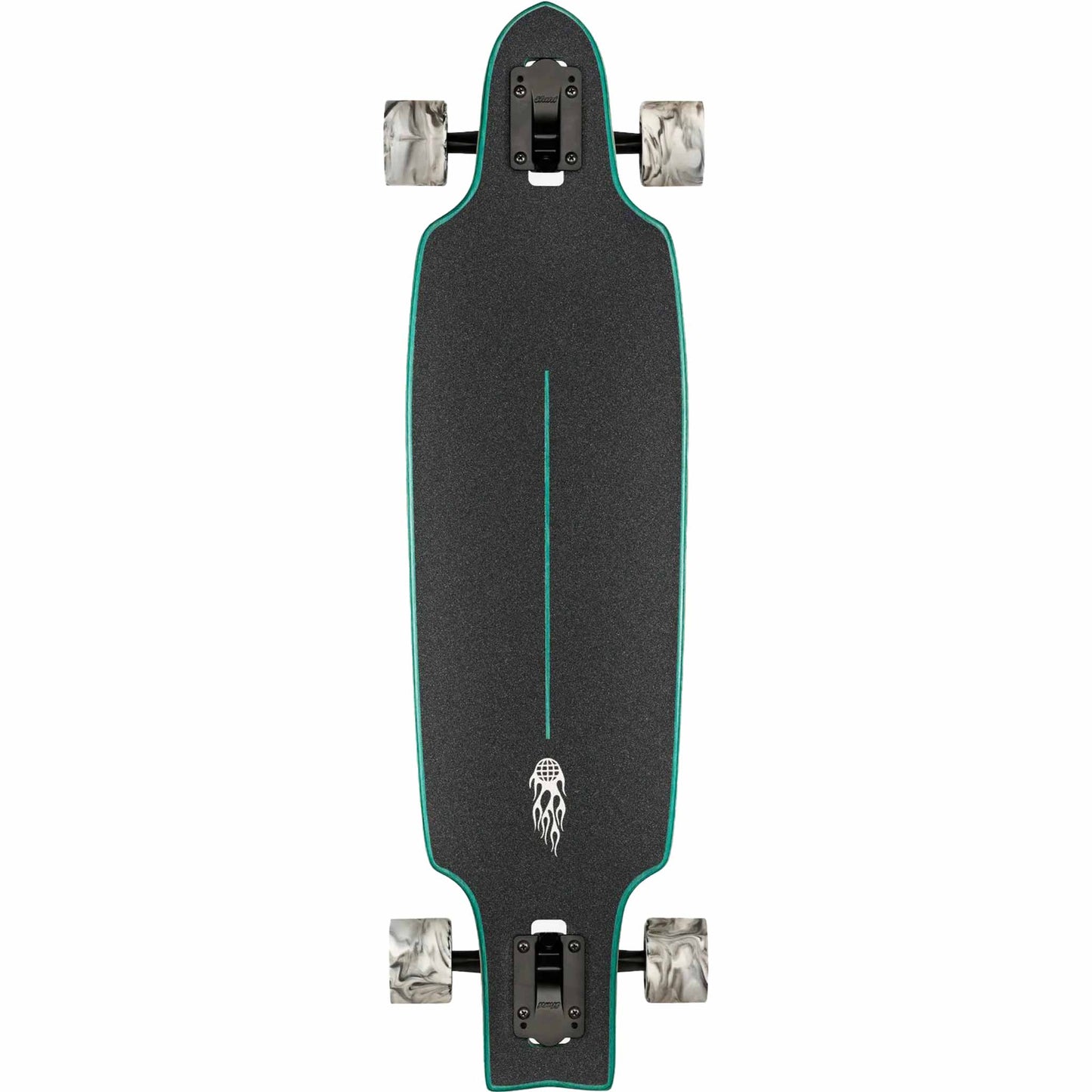 Globe Prowler Mid Longboard Complete Green Flames 34"