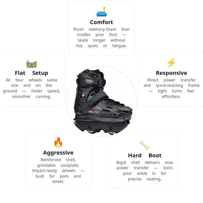 Flying Eagle Enkidu Black Aggressive Skates