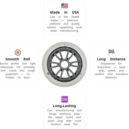 Iqon EQO 125mm/88A Wheels (Pack of 3)