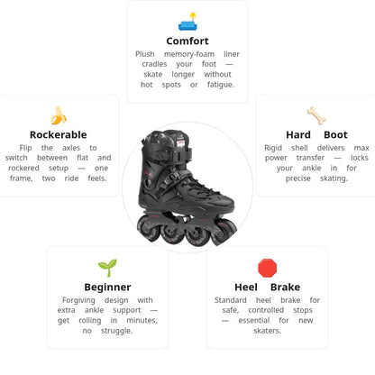 Flying Eagle X3 S7680 Shrike Black Skates