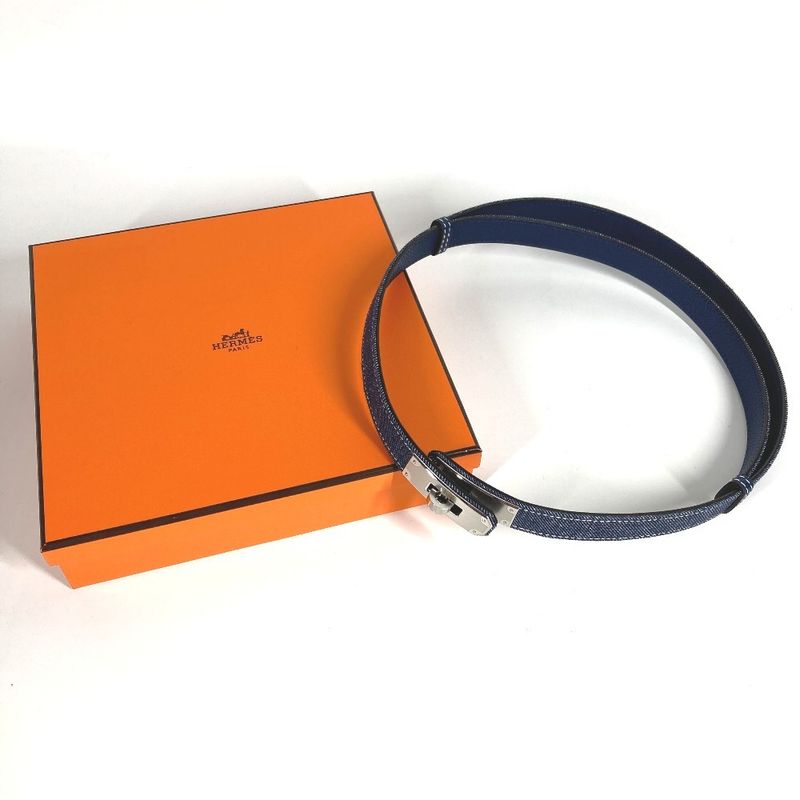 Hermes Belt Jean 18Kelly Denim Blue