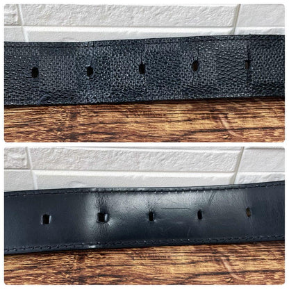 Louis Vuitton Damier Graphite Belt Ceinture Silver