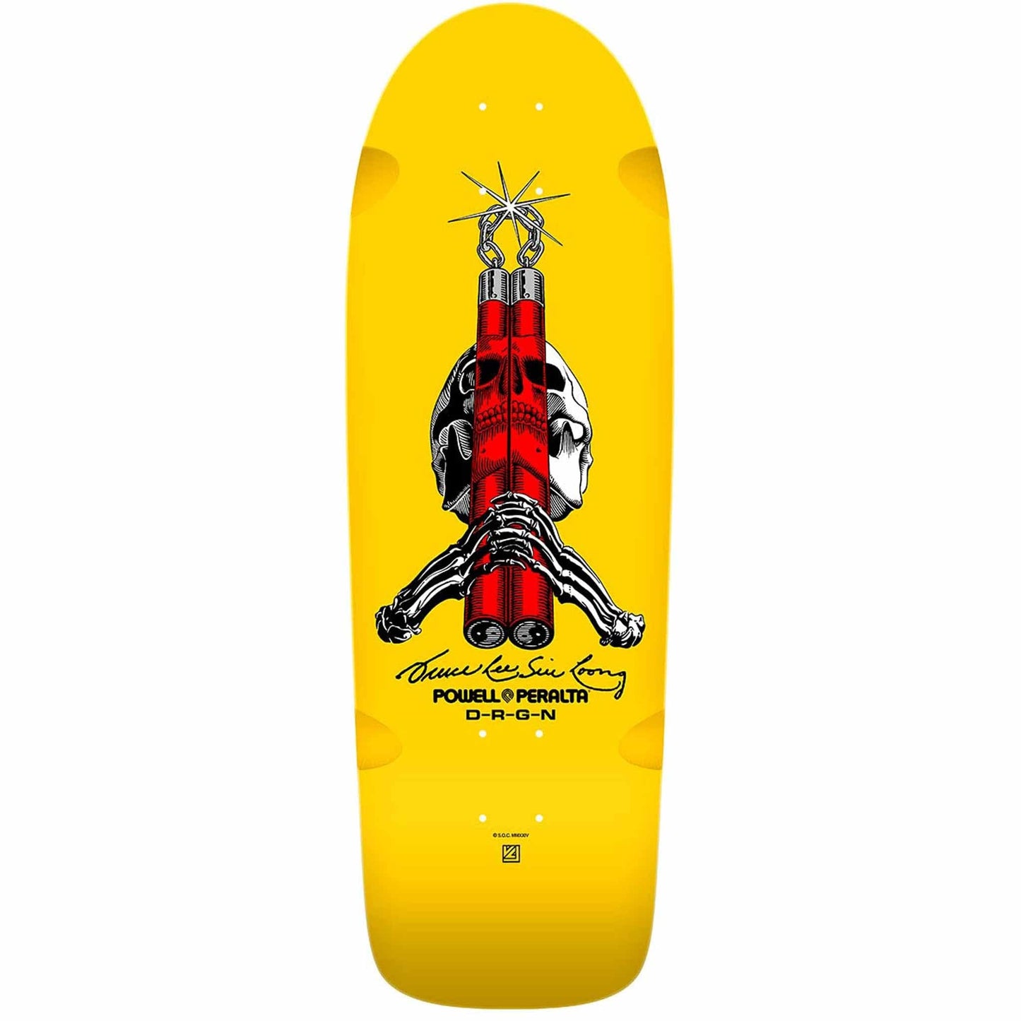 Powell Peralta X Bruce Lee Skull & Sword 10" Skateboard Deck