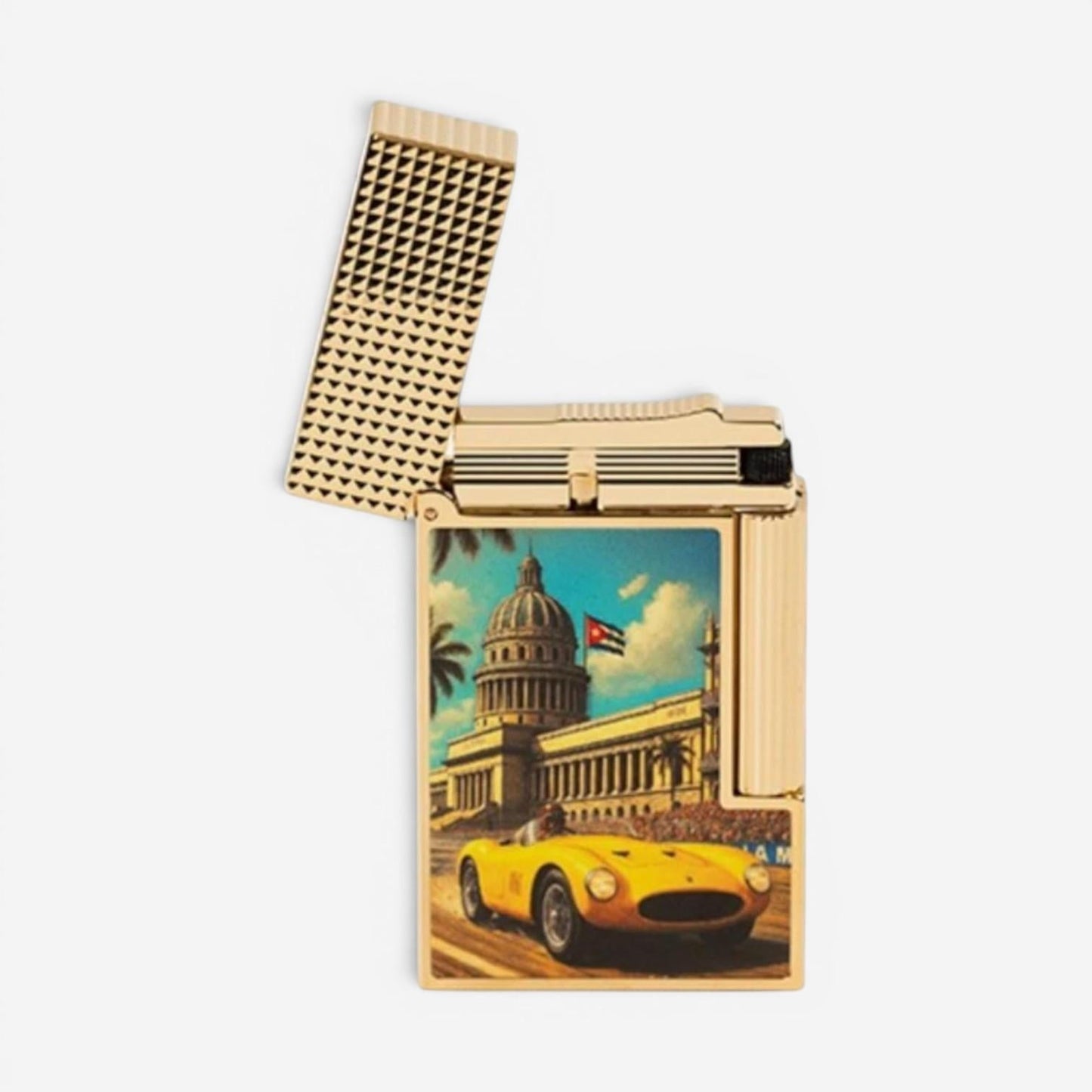 S.T. Dupont Cuba Old Havana Scene Multi-Colored Lacquer Line 2 Lighter C16601CY
