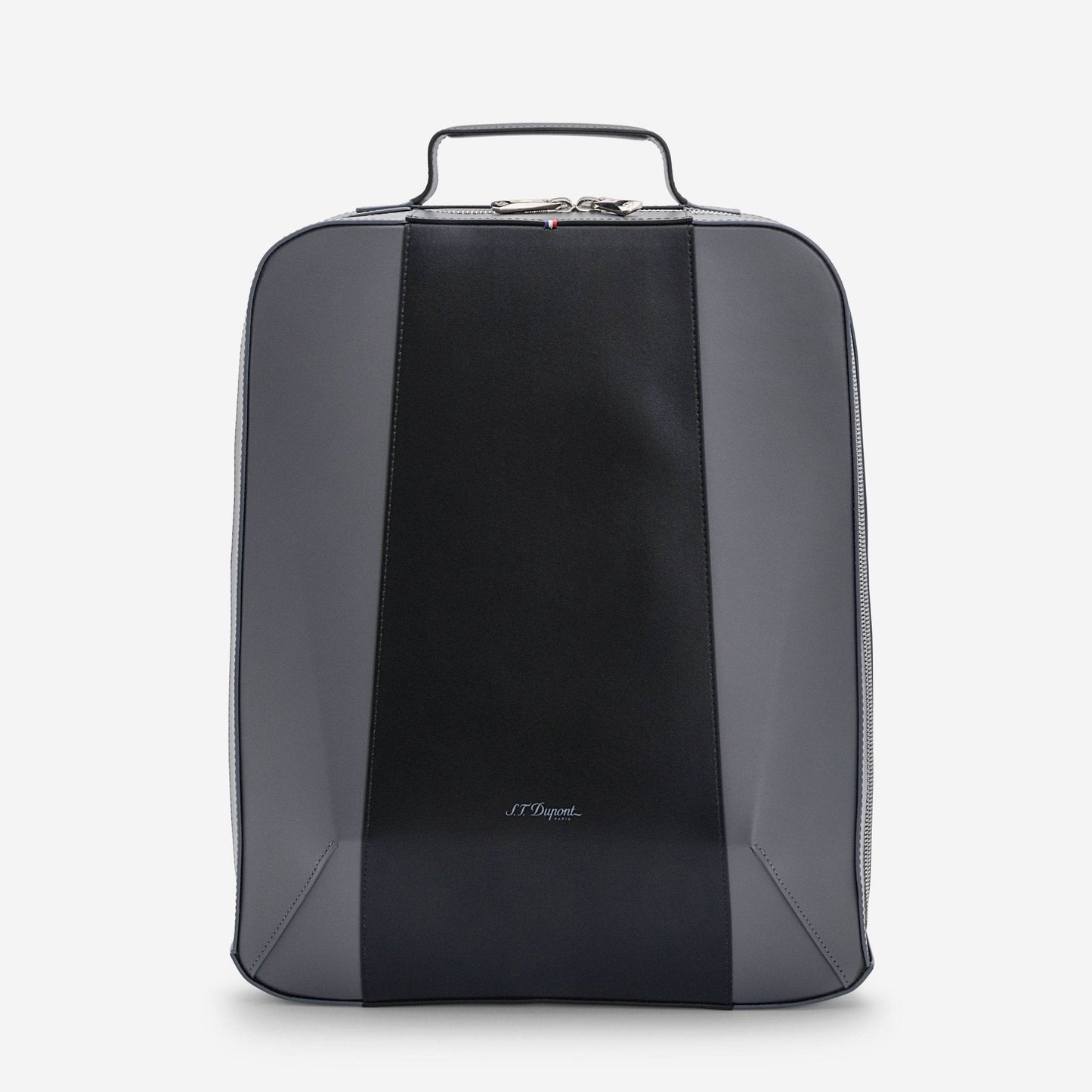 S.T. Dupont "Line D" Laser Grey and Black Cowhide Backpack 185501